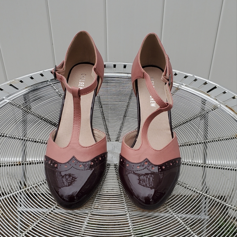 Burgundy and mauve heels